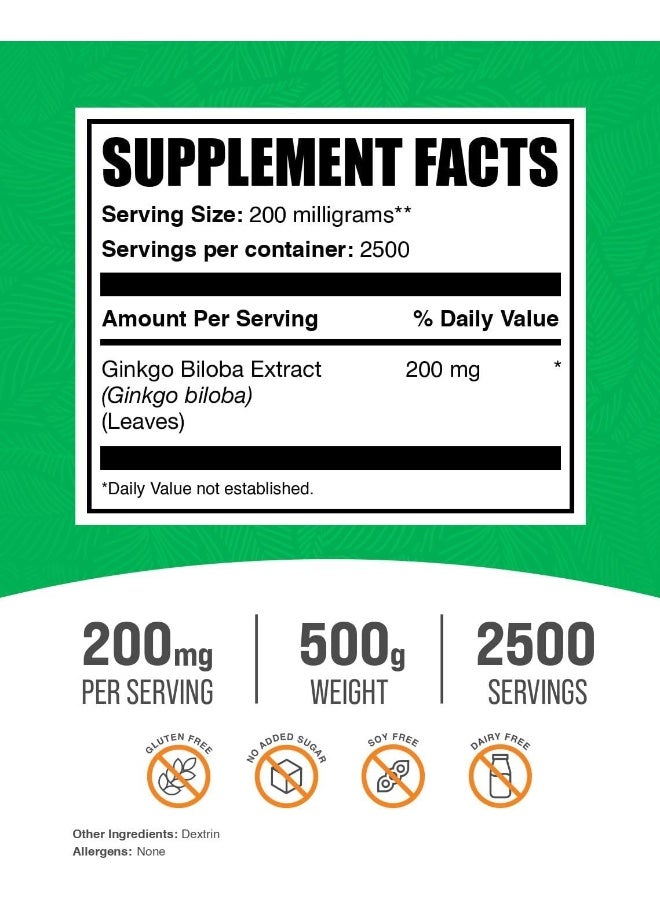BULKSUPPLEMENTS.COM Ginkgo Biloba Extract Powder - Image 2
